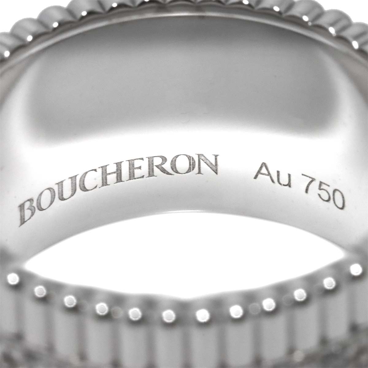 Quatre Diamond Ring 18K WG 750 Black PVD Size57 7.5-7.75(US)