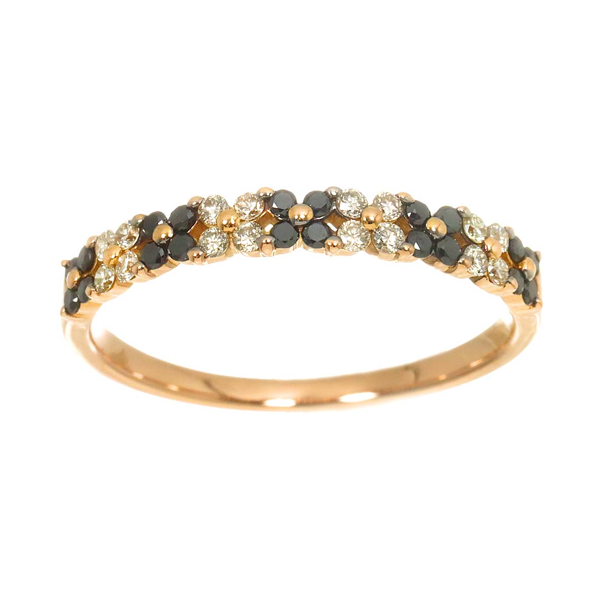 Diamond 0.36ct Ring 18K PG Pink Gold 750 Size7.5(US)