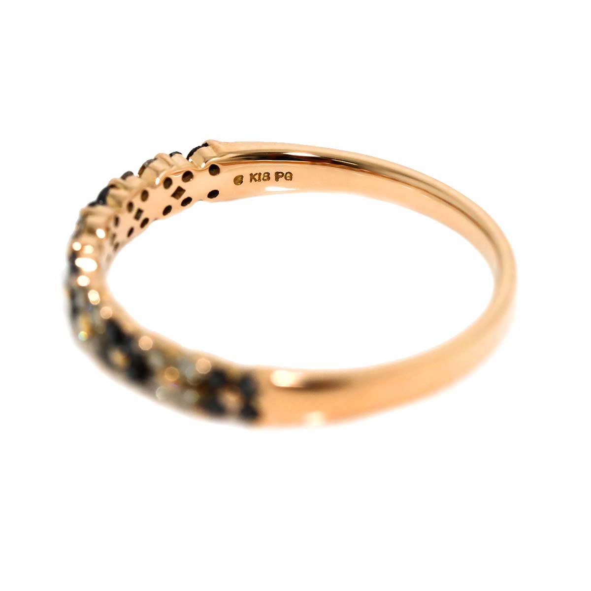 Diamond 0.36ct Ring 18K PG Pink Gold 750 Size7.5(US)