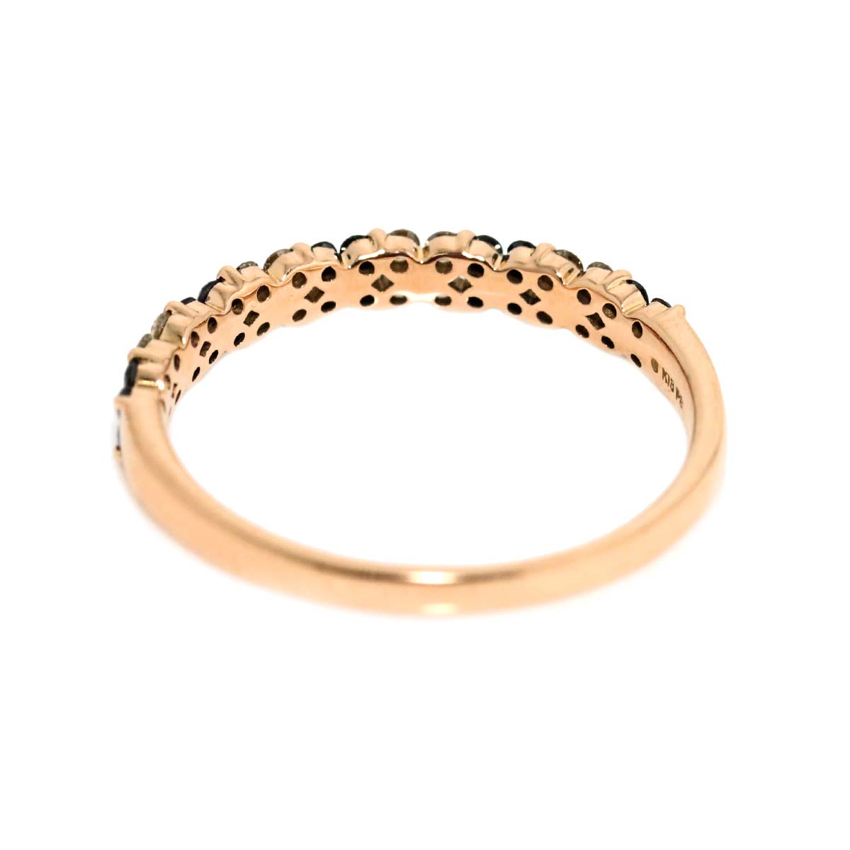 Diamond 0.36ct Ring 18K PG Pink Gold 750 Size7.5(US)