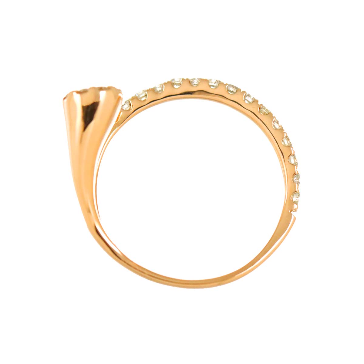 Diamond 0.50ct Ring 18K PG Pink Gold 750 Size6-6.25(US)