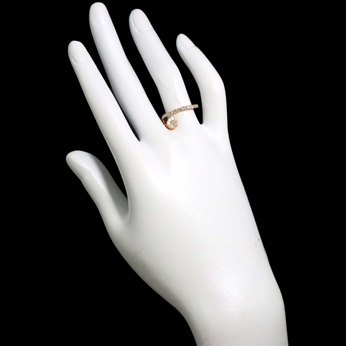 Diamond 0.50ct Ring 18K PG Pink Gold 750 Size6-6.25(US)