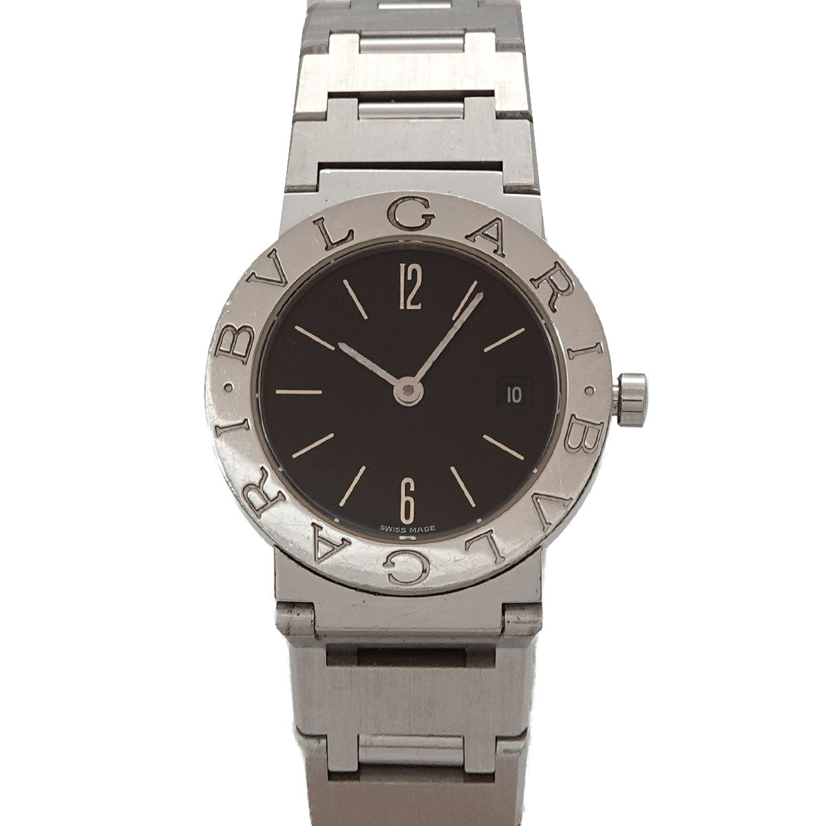 BVLGARIBVLGARI BB26SS Date Quartz Black Dial Ladies Watch