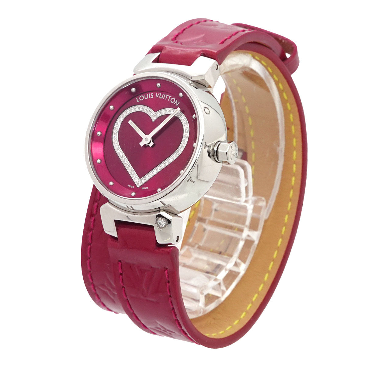 Tambour WTour Q121Z Quartz Diamond Red Dial Ladies