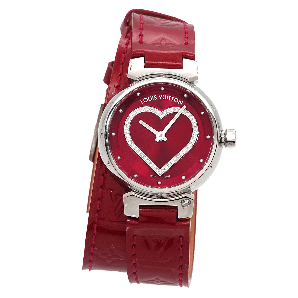 Tambour WTour Q121Z Quartz Diamond Red Dial Ladies