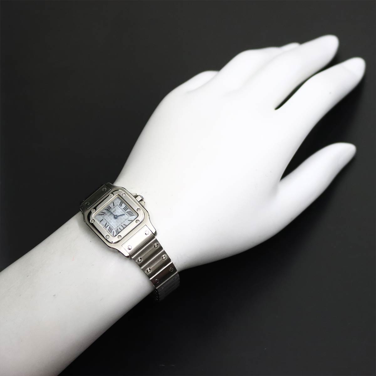 Santos Galbee SM W20064D6 Ice Blue Dial Quartz Ladies Watch