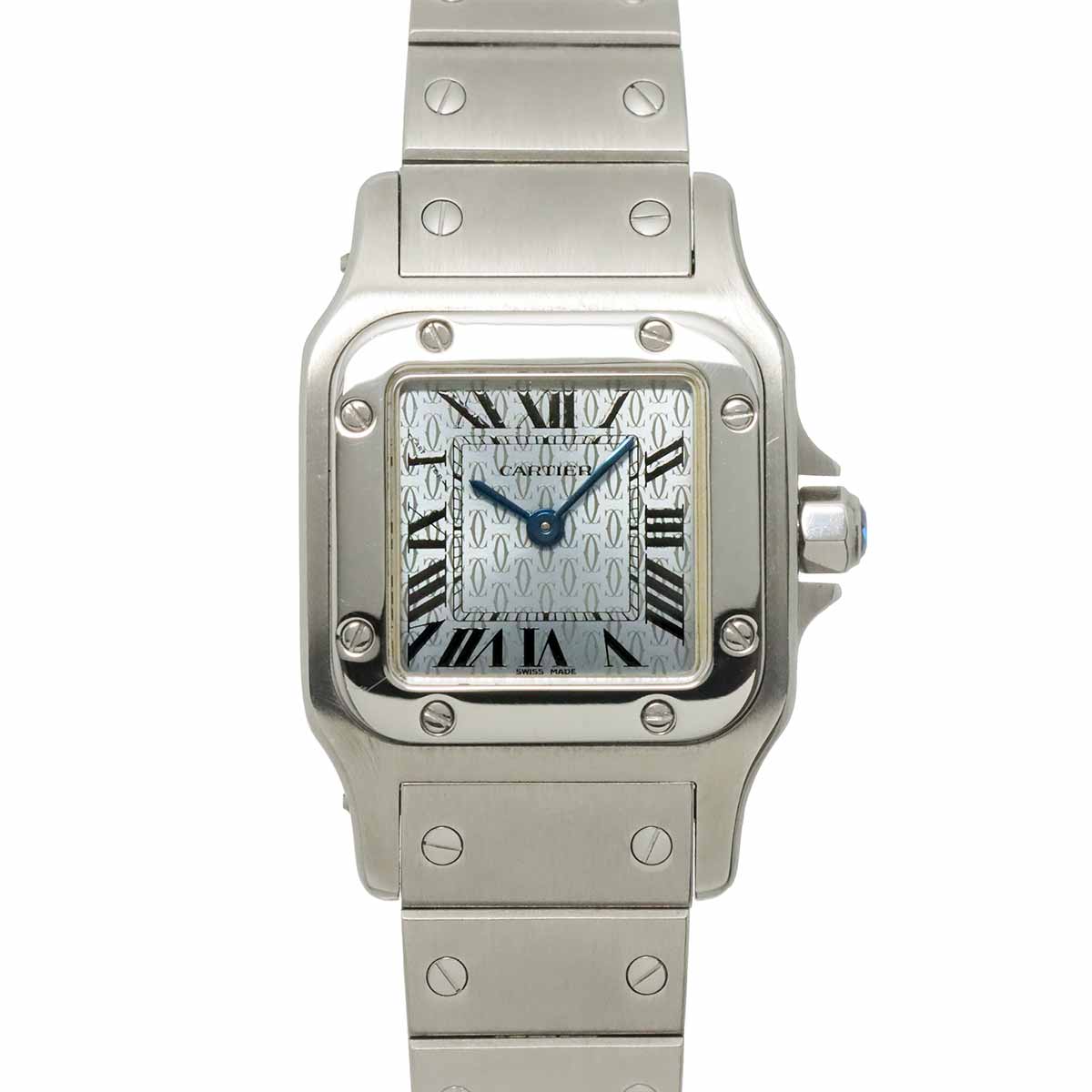 Santos Galbee SM W20064D6 Ice Blue Dial Quartz Ladies Watch