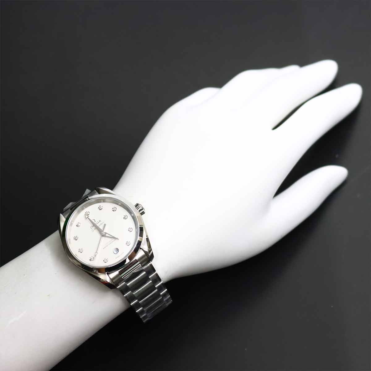 Seamaster 220 10 38 20 52 001 11P Diamond Automatic Silver Dial