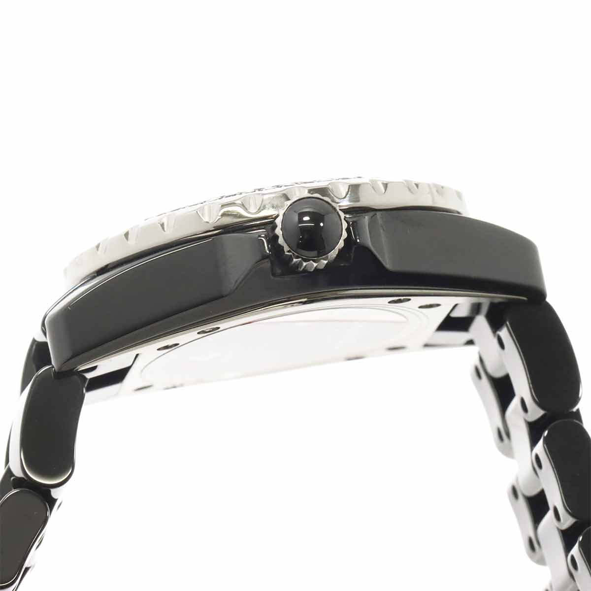 J12 H0941 Black Diamond Bezel Quartz Black Dial Ladies Watch
