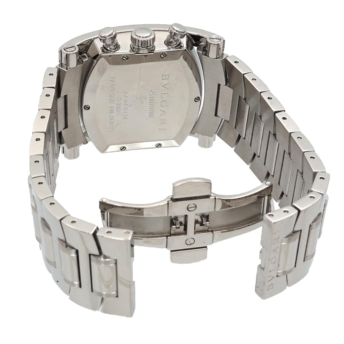 BVLGARI Assioma Chronograph AA44SCH Date Automatic Navy Dial Mens