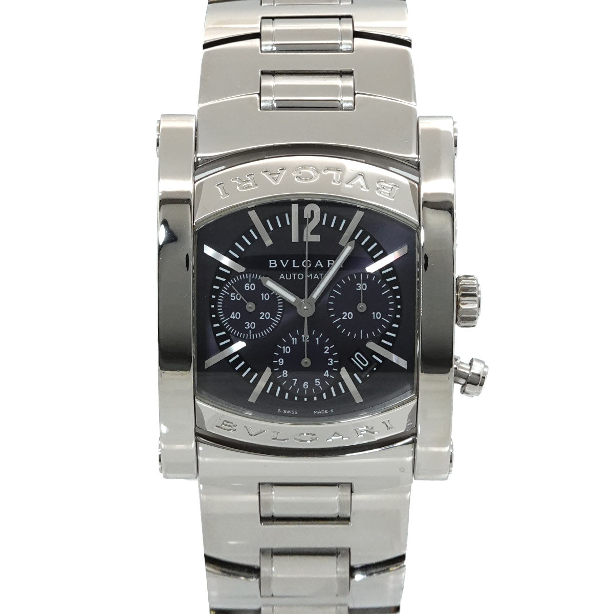 BVLGARI Assioma Chronograph AA44SCH Date Automatic Navy Dial Mens