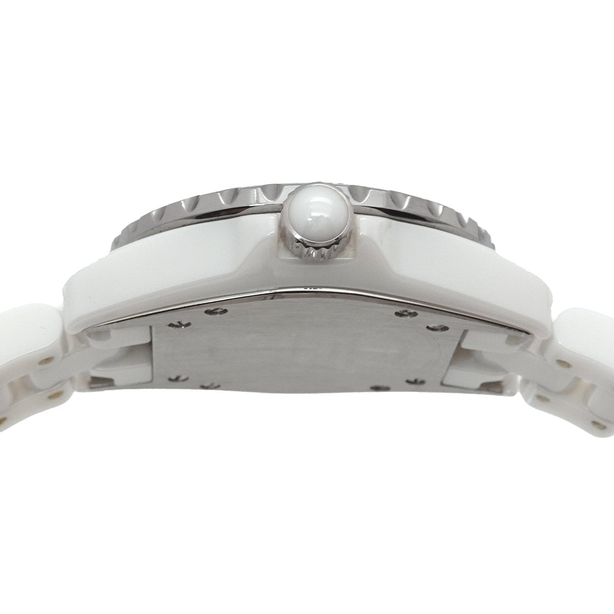 J12 33mm H0968 Date Ceramic Quartz White Dial Ladies Watch