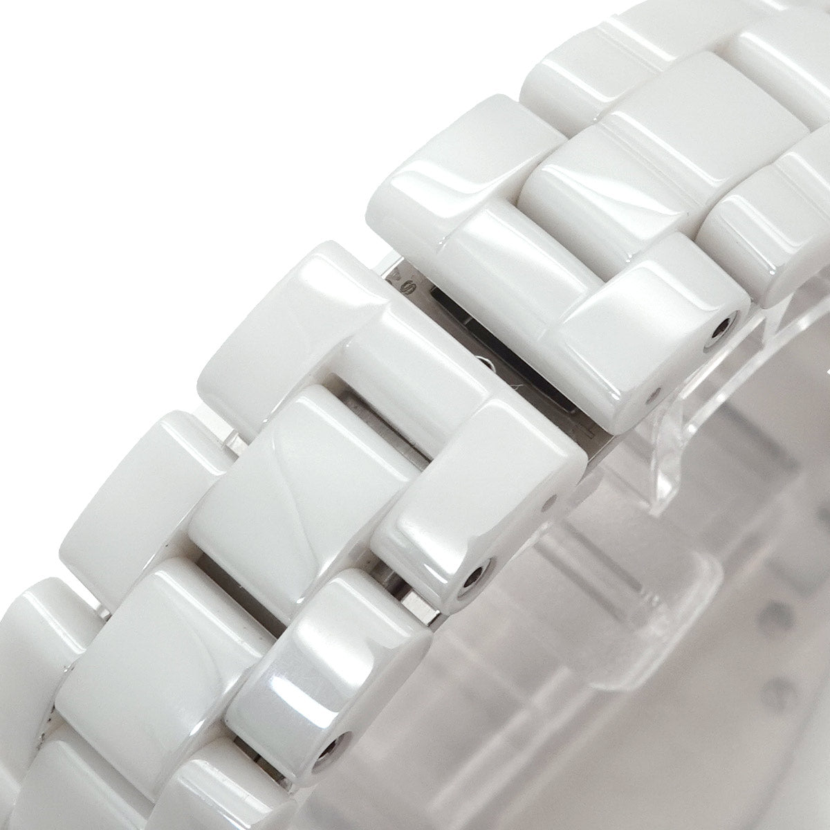 J12 33mm H0968 Date Ceramic Quartz White Dial Ladies Watch