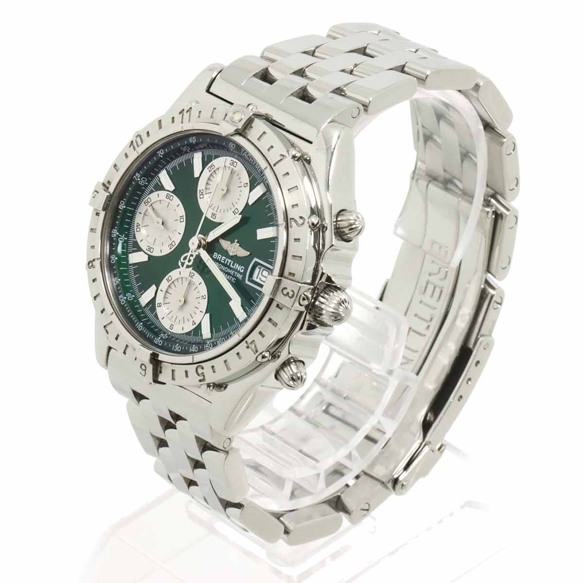 Chronomat A13348 Chronograph Green Dial Mens Watch