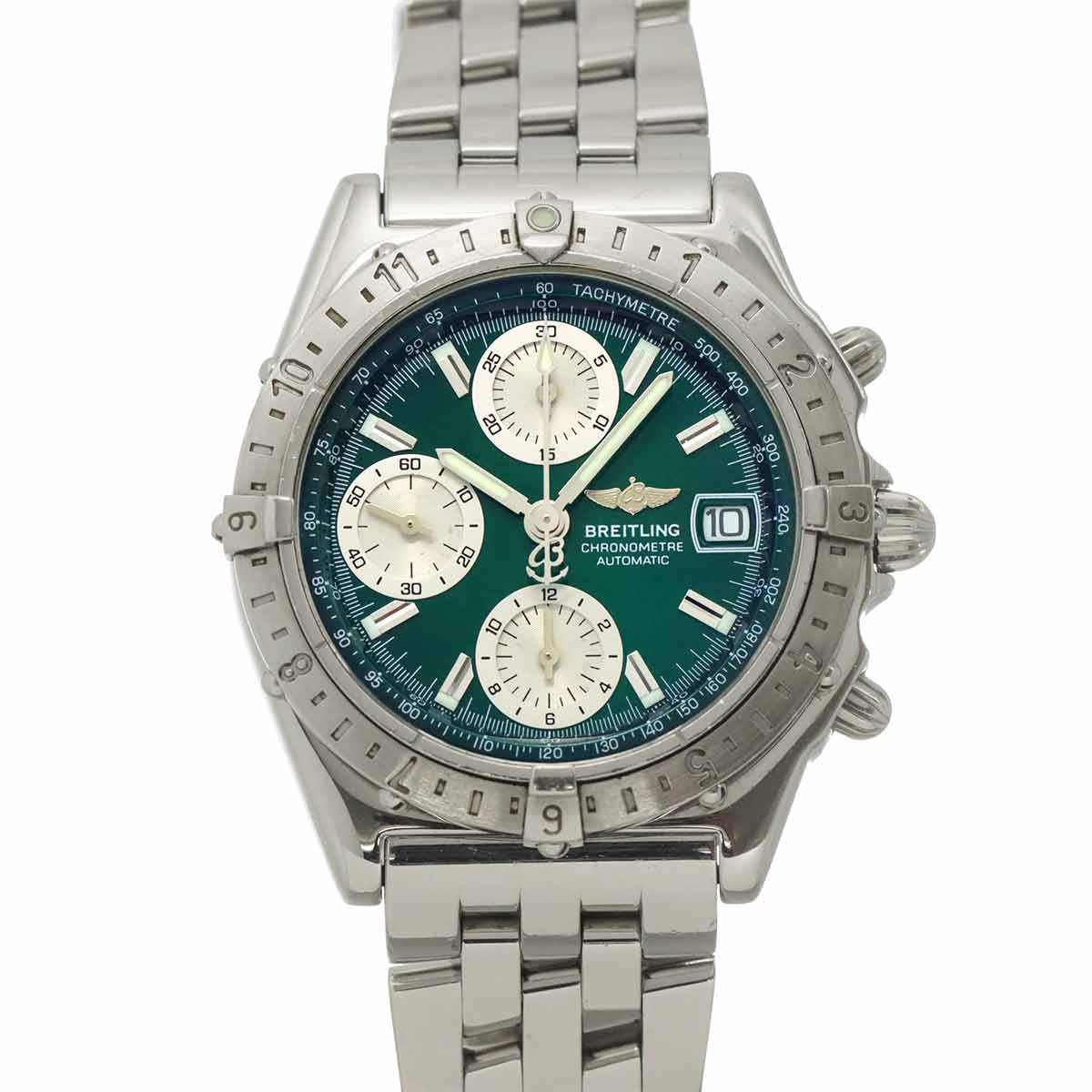 Chronomat A13348 Chronograph Green Dial Mens Watch