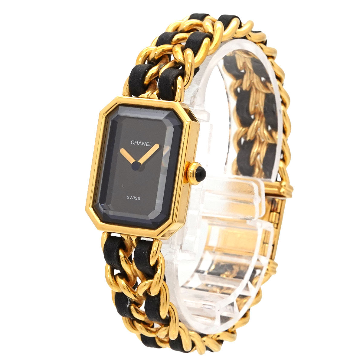 Premiere Size L H0001 Vintage Quartz Black Dial Ladies Watch