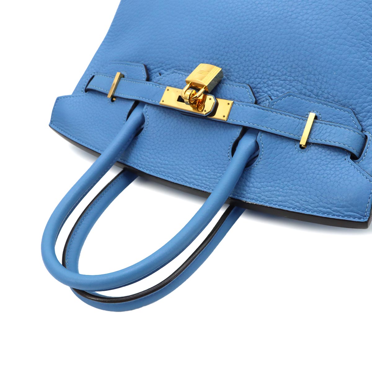 Birkin 30 Traurillon Clemence Blue Paradise Hand Bag