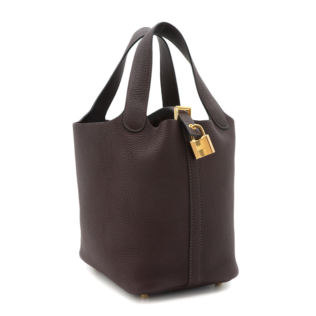 Picotin Lock PM Hand Bag Taurillon Clemence Rouge Sellier