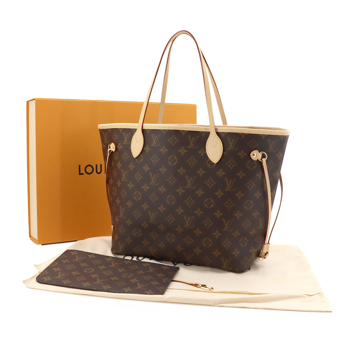 Monogram Neverfull MM Tote Bag Beige M46975 Purse