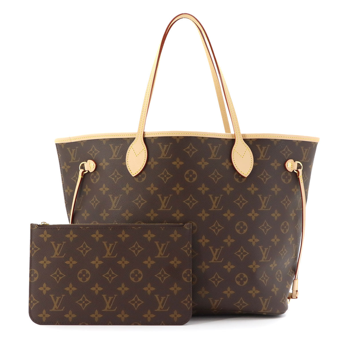 Monogram Neverfull MM Tote Bag Beige M46975 Purse