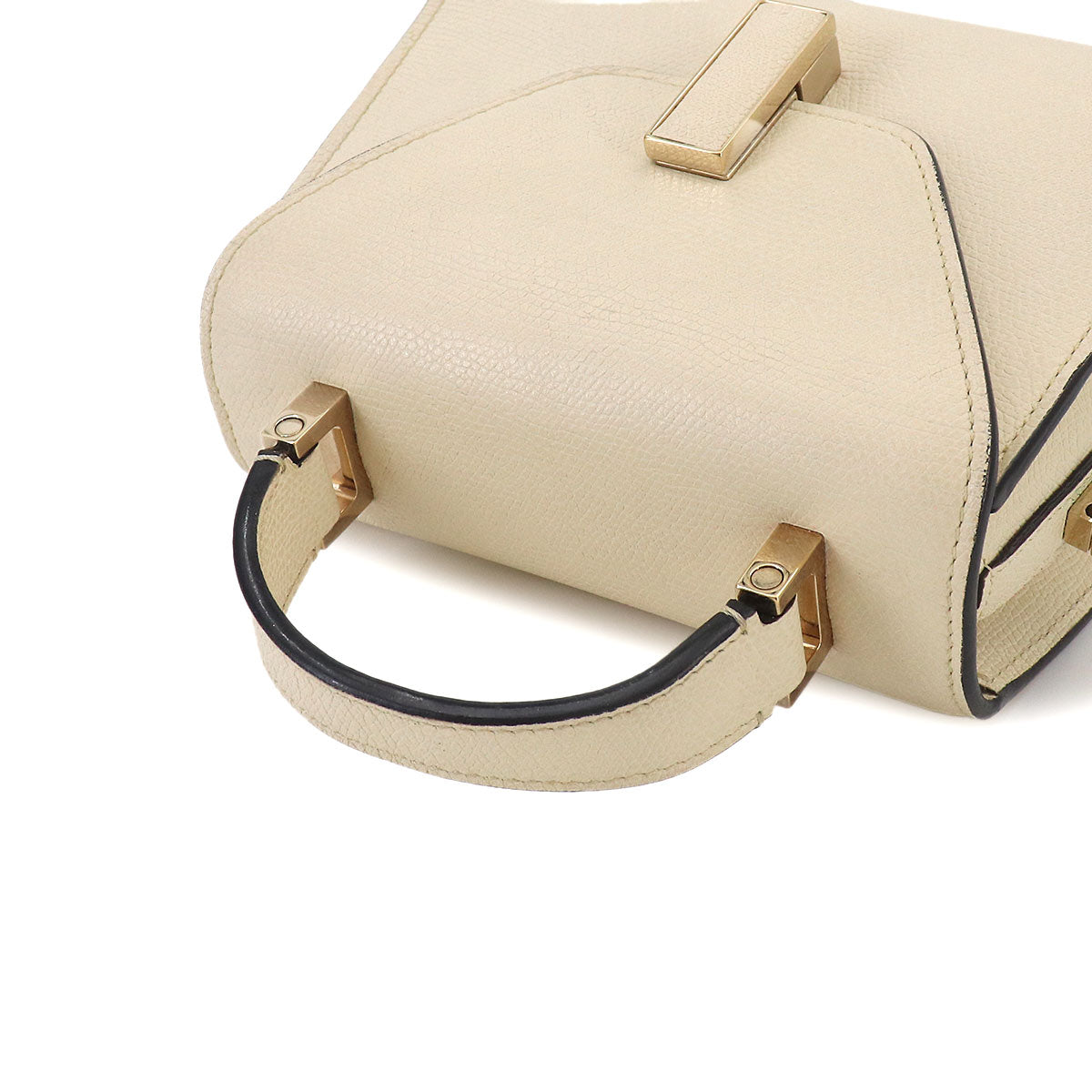 Micro Iside 2way Hand Shoulder Bag Leather White
