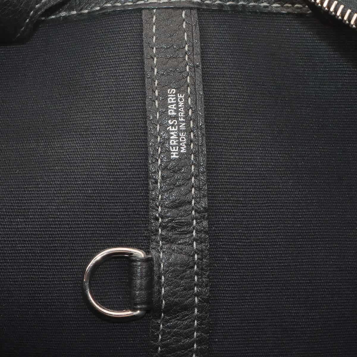 Garden Zip MM Tote Bag Toile Officier Negonda Black Purse
