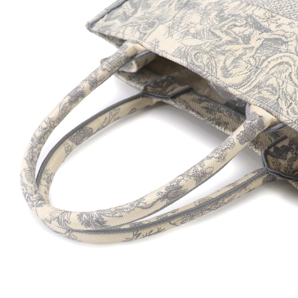Toile de Jouy Book Tote Medium Bag Canvas Grey
