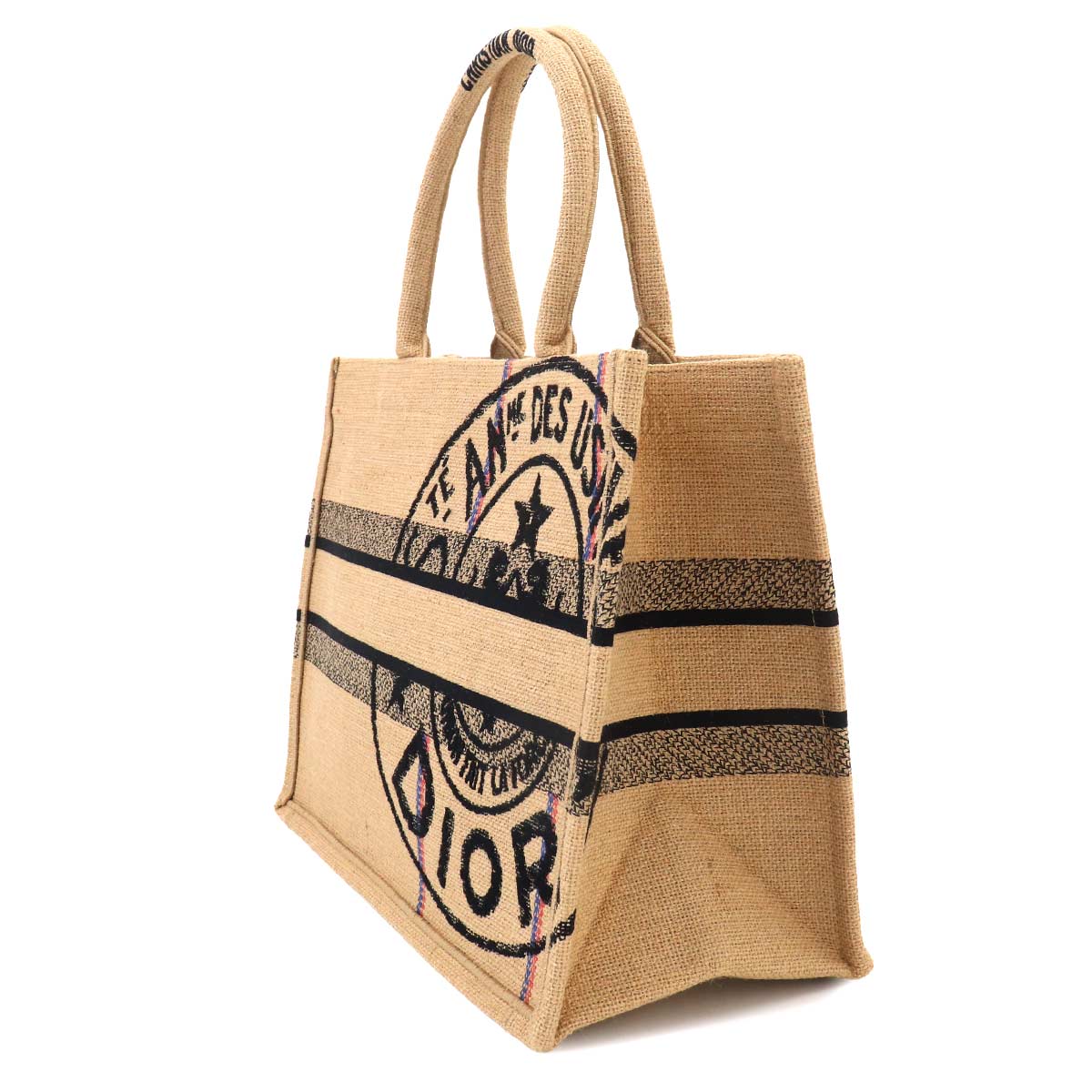 Union Book Tote Medium Bag Jute Canvas Beige M1296ZRUW