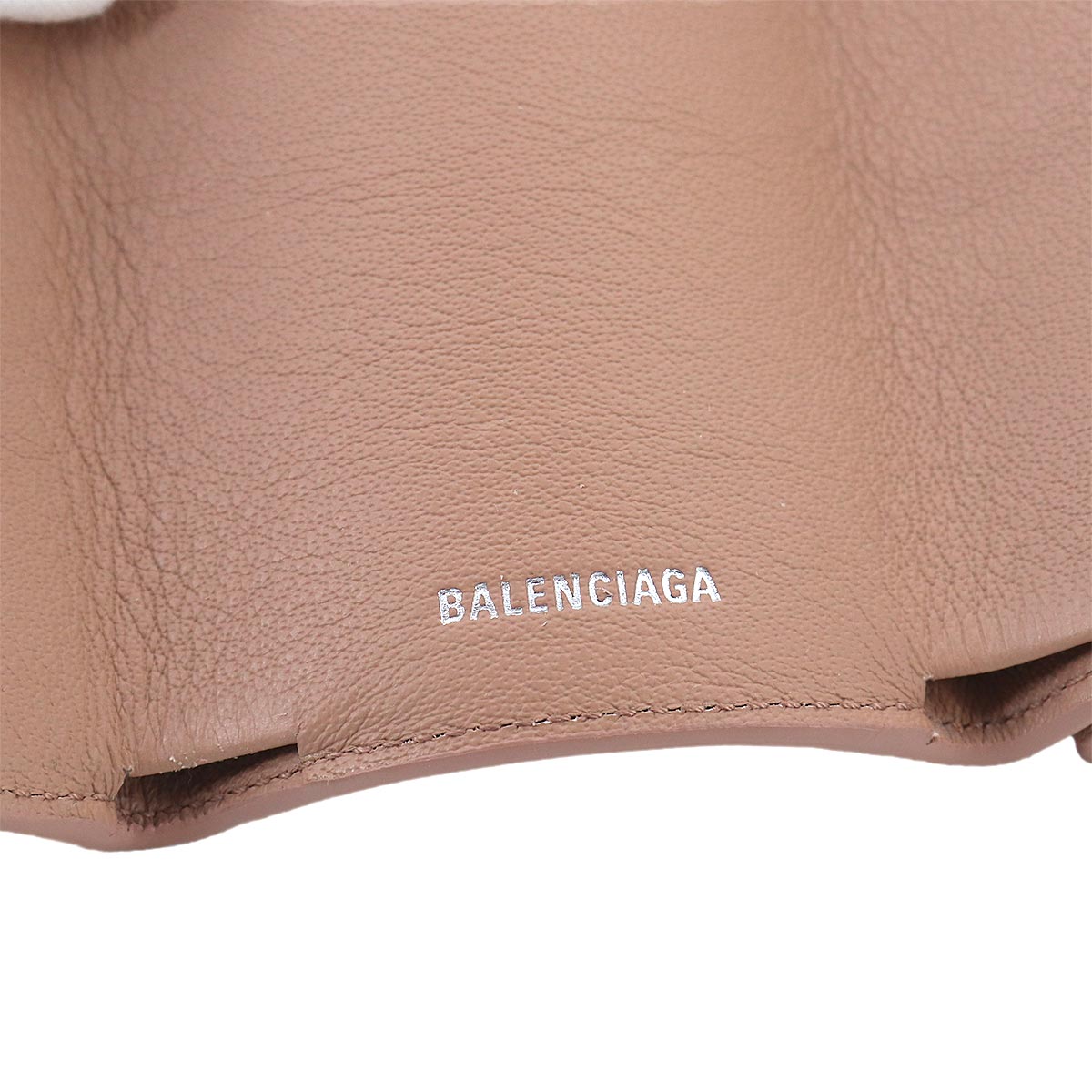Papier Mini Wallet Leather Beige 391446 Logos Purse
