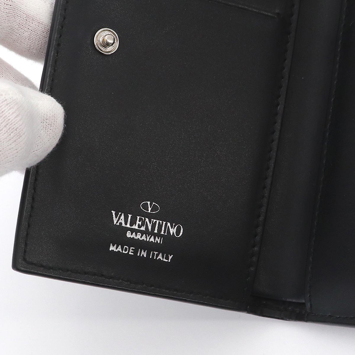 GARAVANI VLTN Logos Wallet Leather Black VY2P0R12LVN