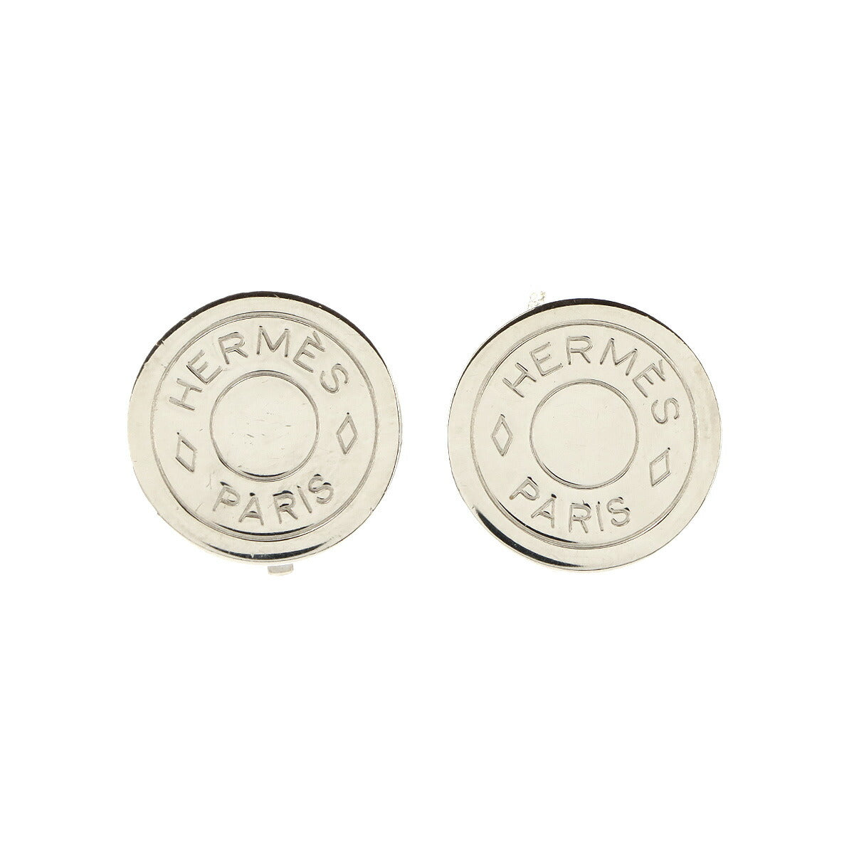 Sellier Round Type Earrings Silver Accessory