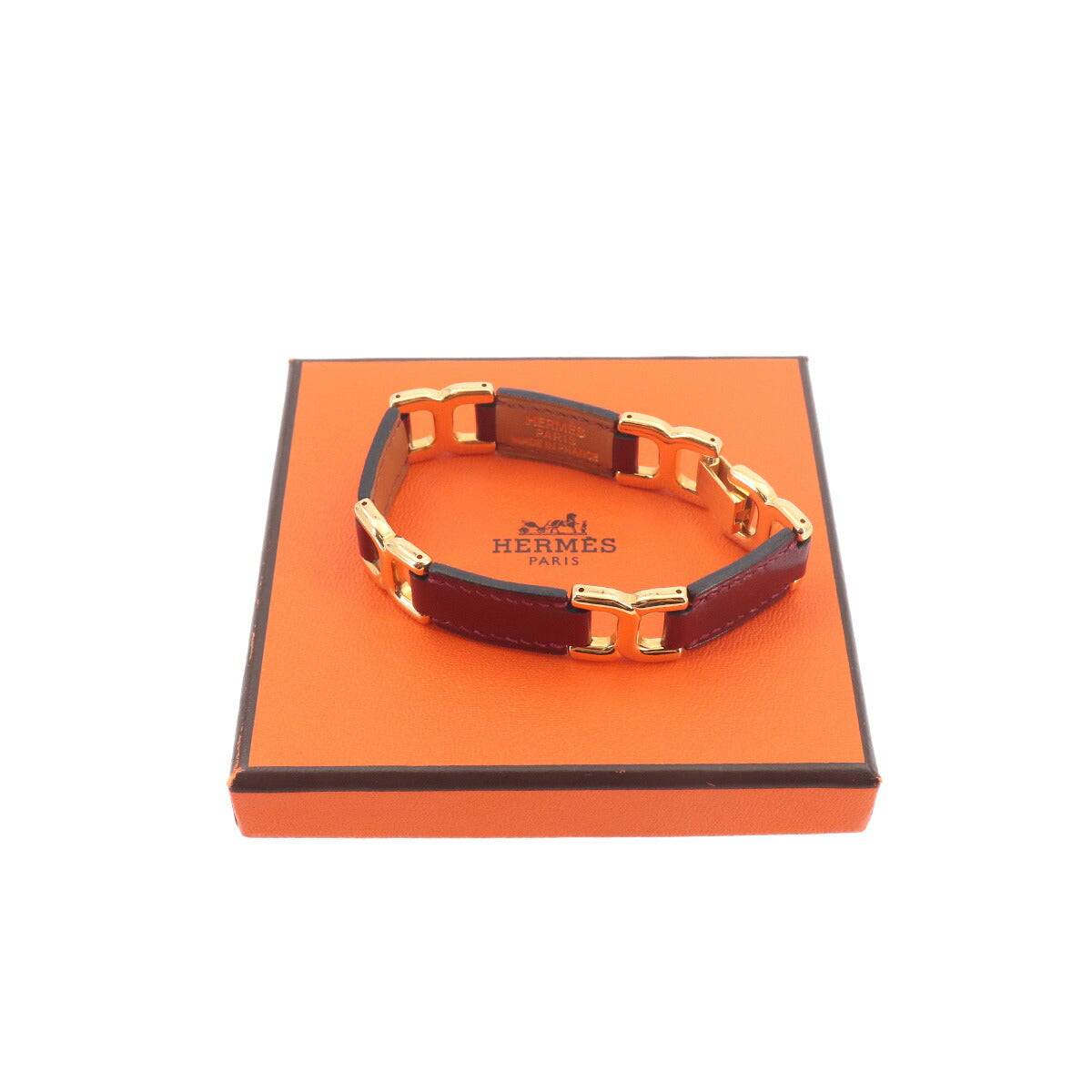Bracelet Leather Rouge H Gold Accessory Bangle