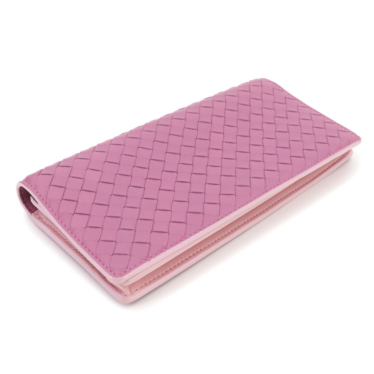 Intrecciato Shoulder Wallet Leather Purple 493287 Purse