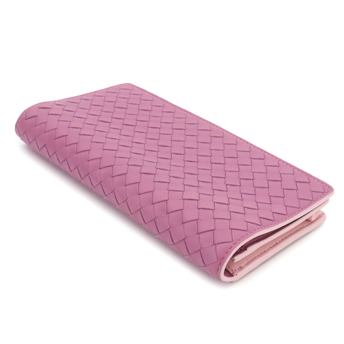 Intrecciato Shoulder Wallet Leather Purple 493287 Purse