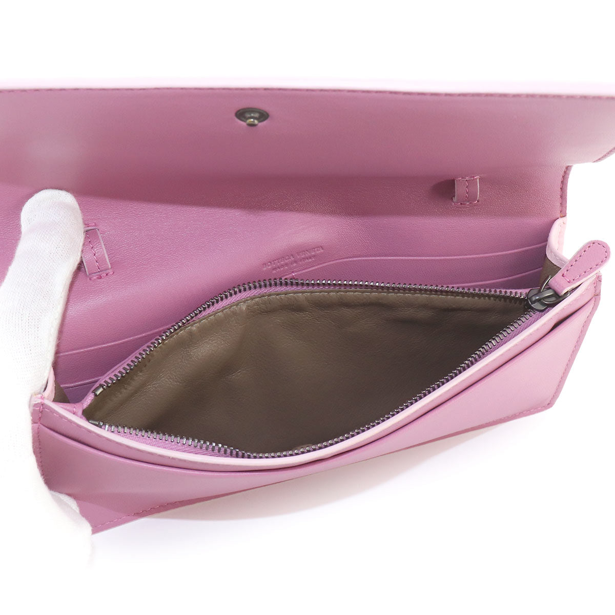 Intrecciato Shoulder Wallet Leather Purple 493287 Purse