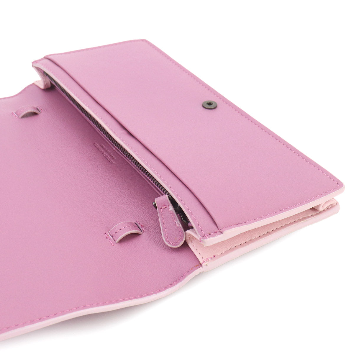 Intrecciato Shoulder Wallet Leather Purple 493287 Purse