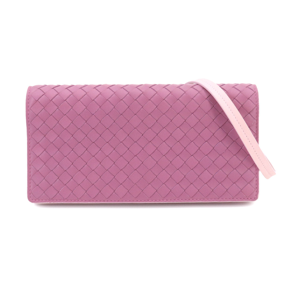 Intrecciato Shoulder Wallet Leather Purple 493287 Purse