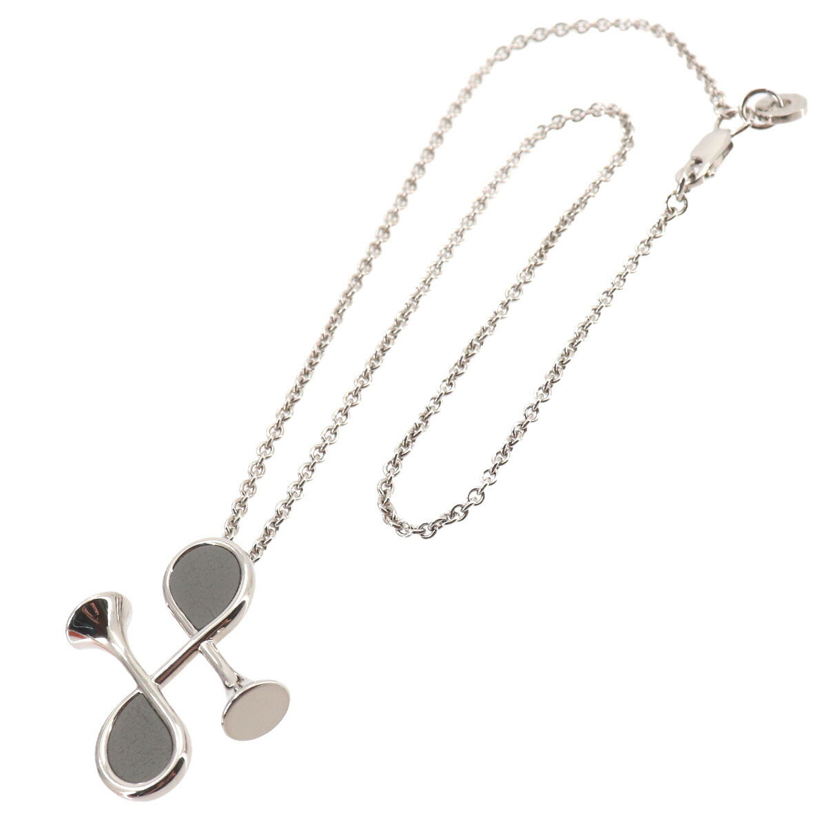 Cor H Necklace Gris Meyer Silver Horm motif Accessory