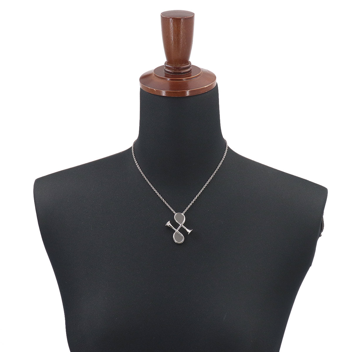 Cor H Necklace Gris Meyer Silver Horm motif Accessory