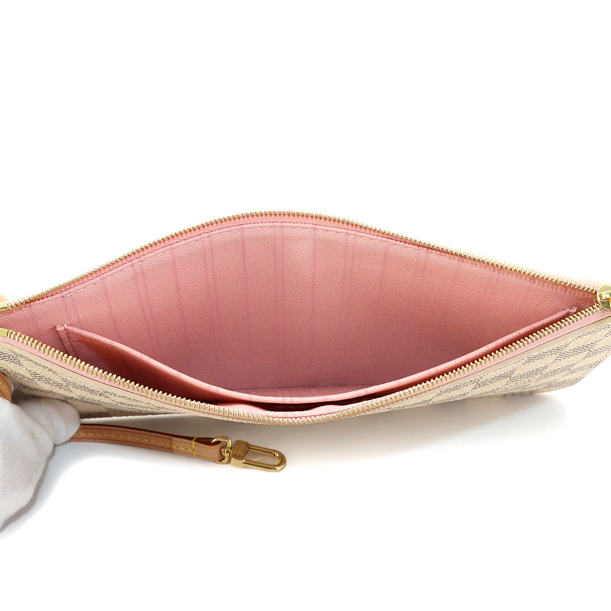 Damier Azur Pouch Rose Ballerine Purse
