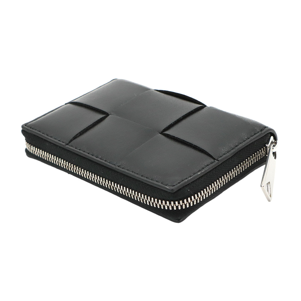 Intrecciato Cassette Coin Case Leather Black 790558