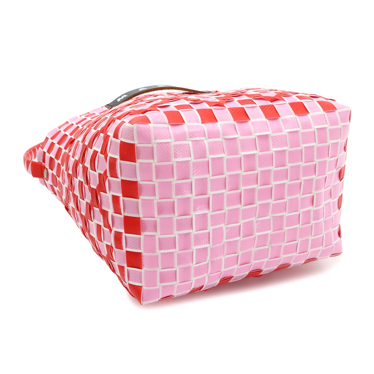 Marni Market Pod Basket Hand Bag Polypropylene Pink Red Purse