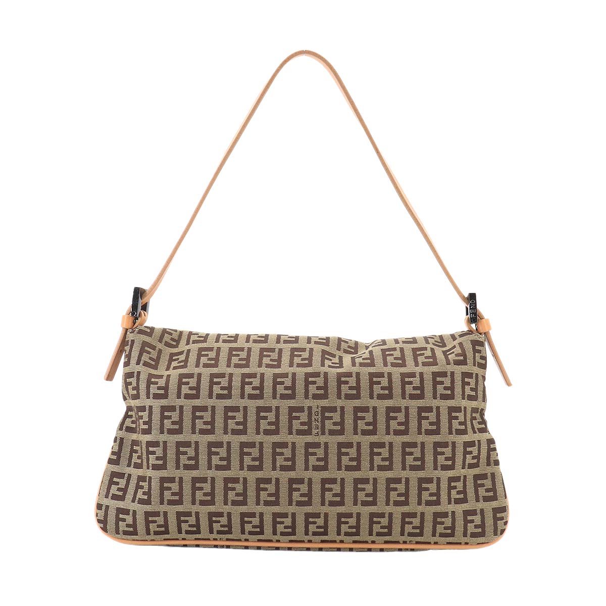 Zucchino Mamma Baguette Shoulder Bag Canvas Beige Brown 8BR009