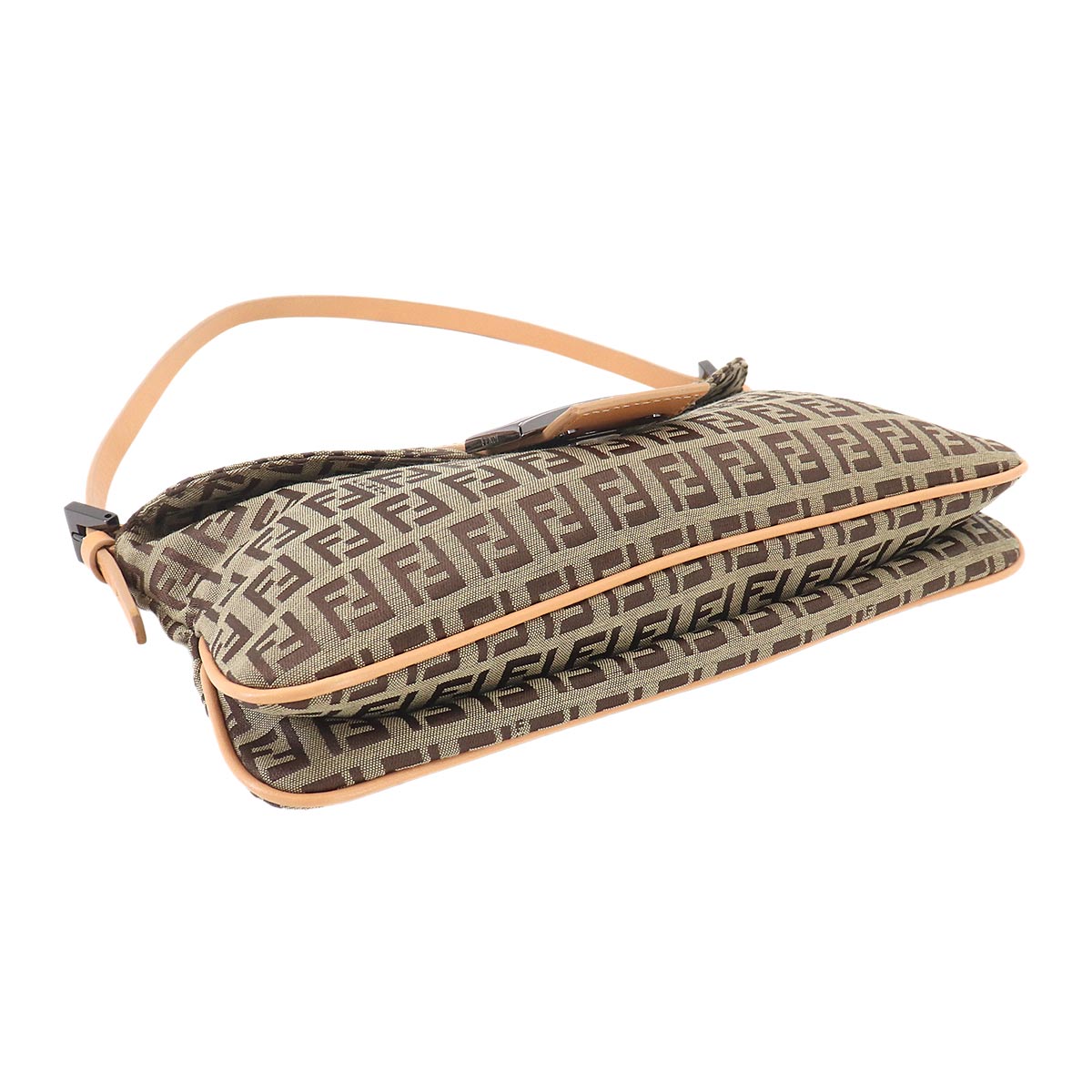 Zucchino Mamma Baguette Shoulder Bag Canvas Beige Brown 8BR009
