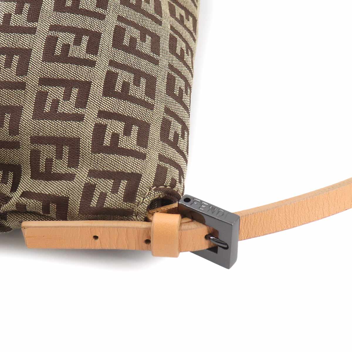 Zucchino Mamma Baguette Shoulder Bag Canvas Beige Brown 8BR009