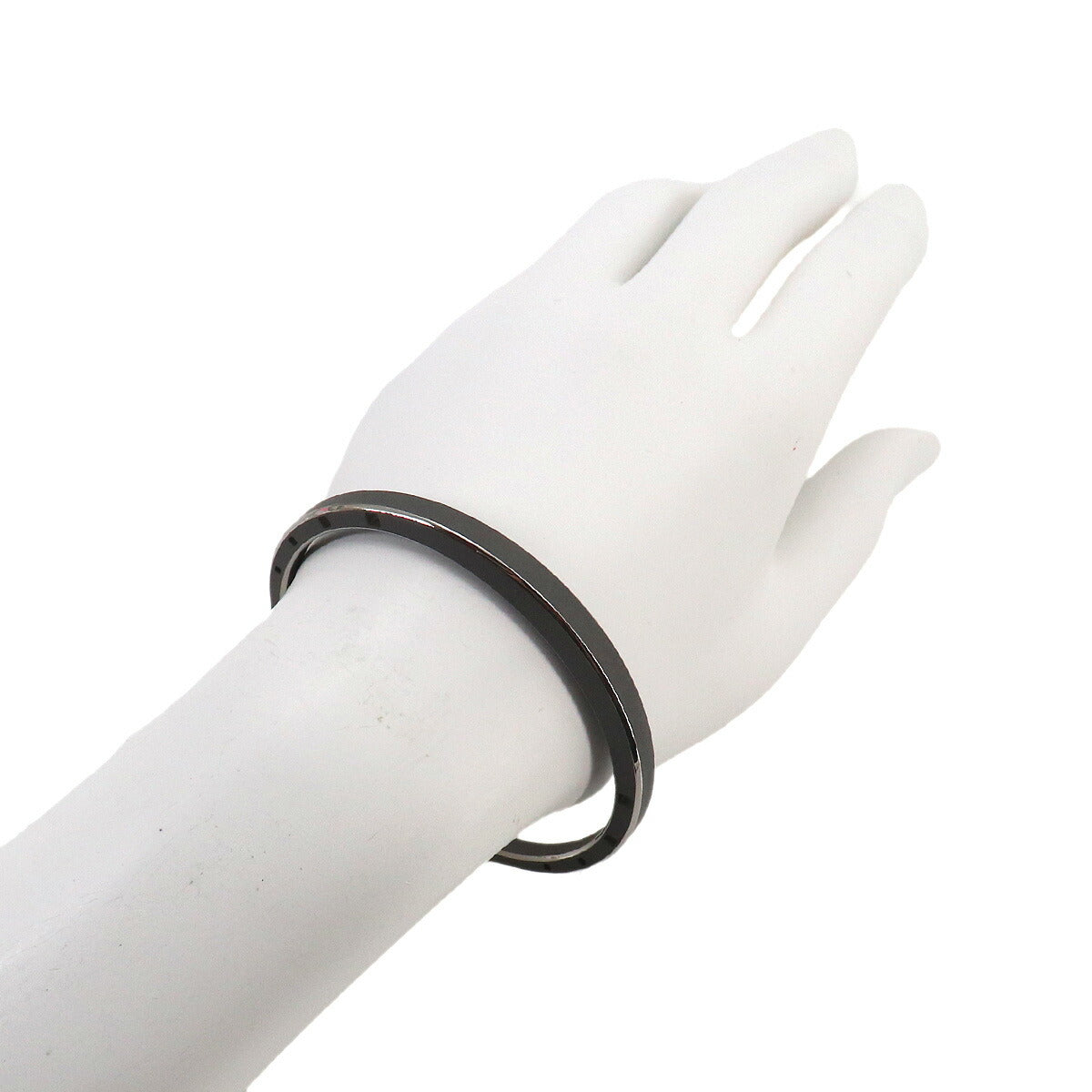 Fer a Cheval Bangle Bracelet Titanium Silver Gray T5 Accessory