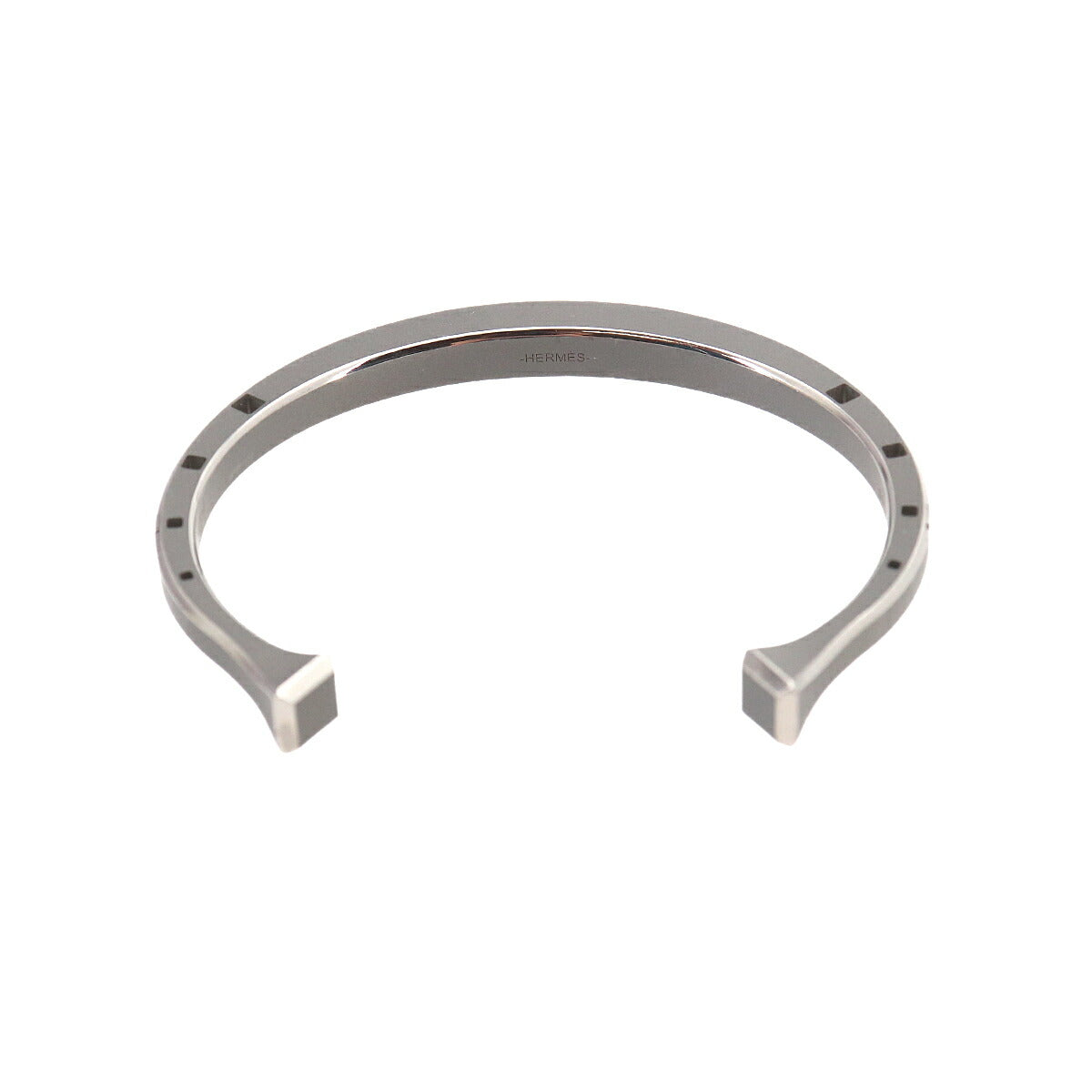 Fer a Cheval Bangle Bracelet Titanium Silver Gray T5 Accessory