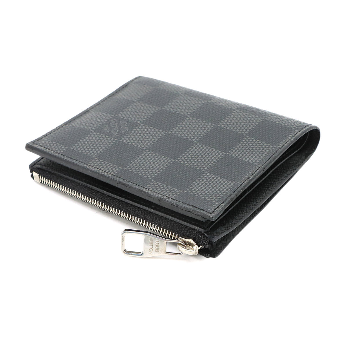 Damie Graphite Smart Compact Wallet Black Gray N64021