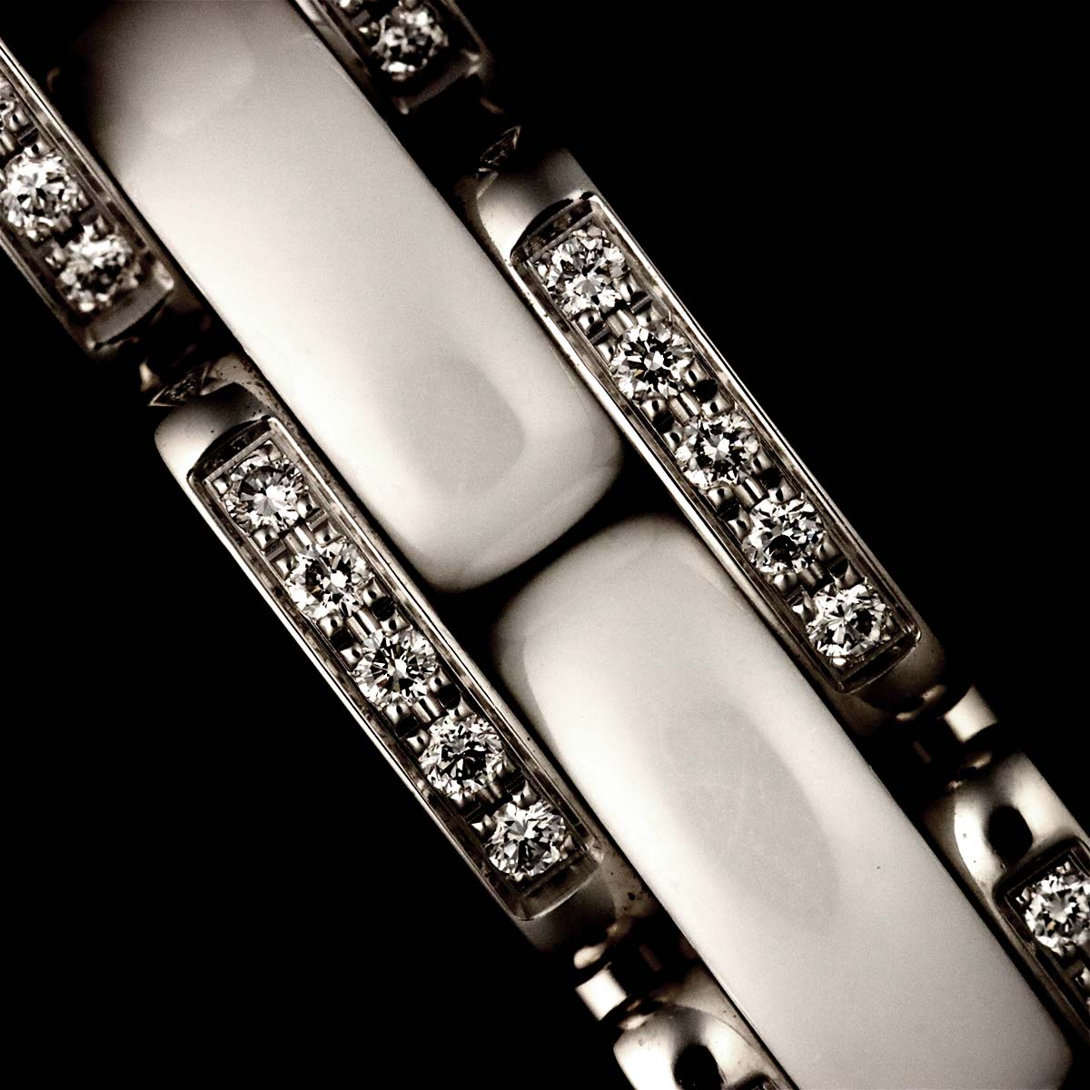 ULTRA MM Diamond Ring Ceramic 18K WG 750 Size48 4.5(US)