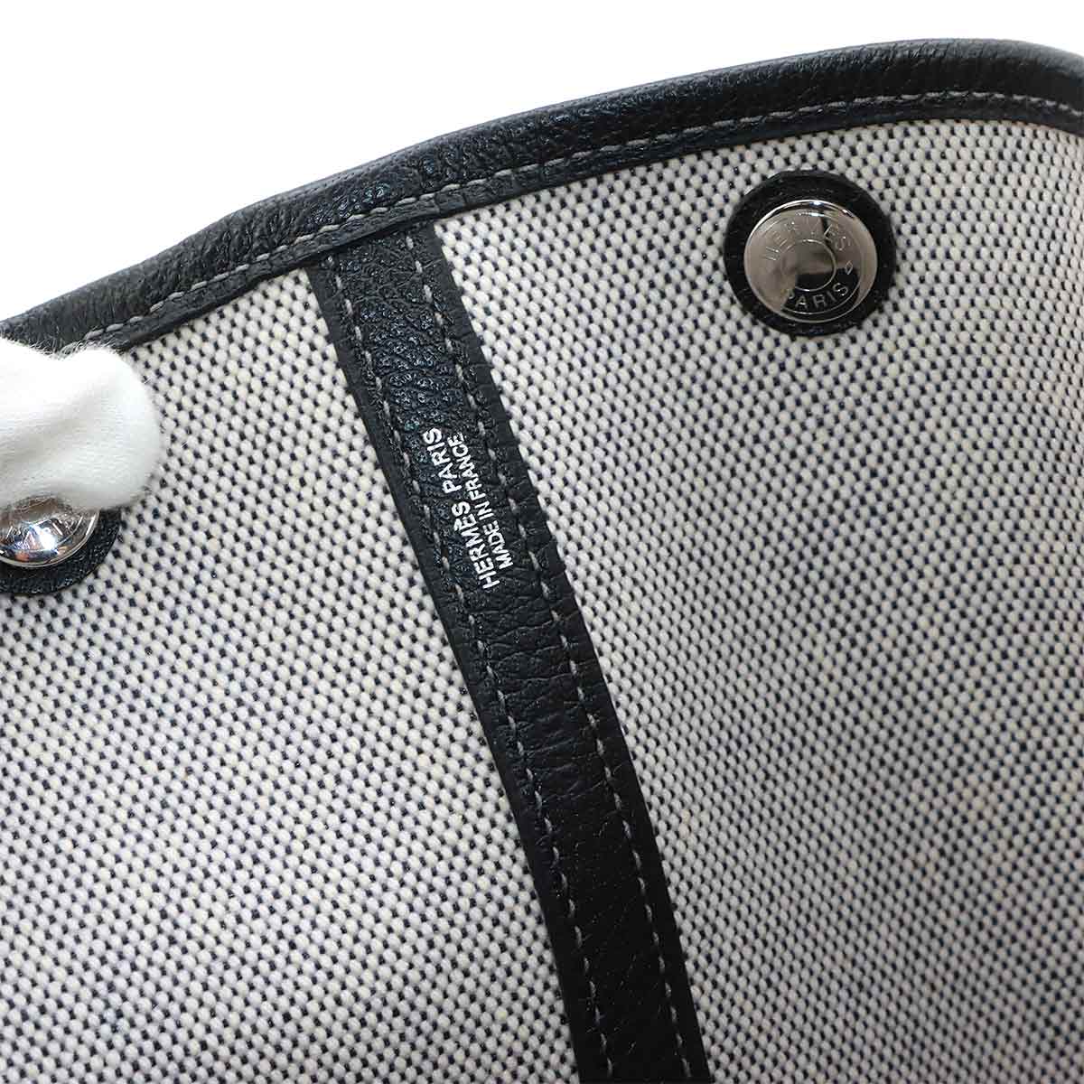 Garden Party PM Tote Bag Toile H Negonda Black Gray